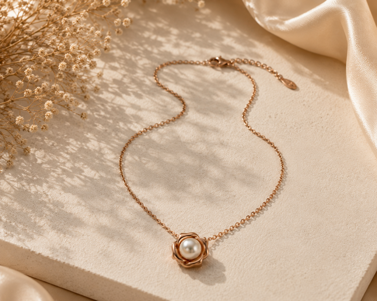 Perl Flower Necklace