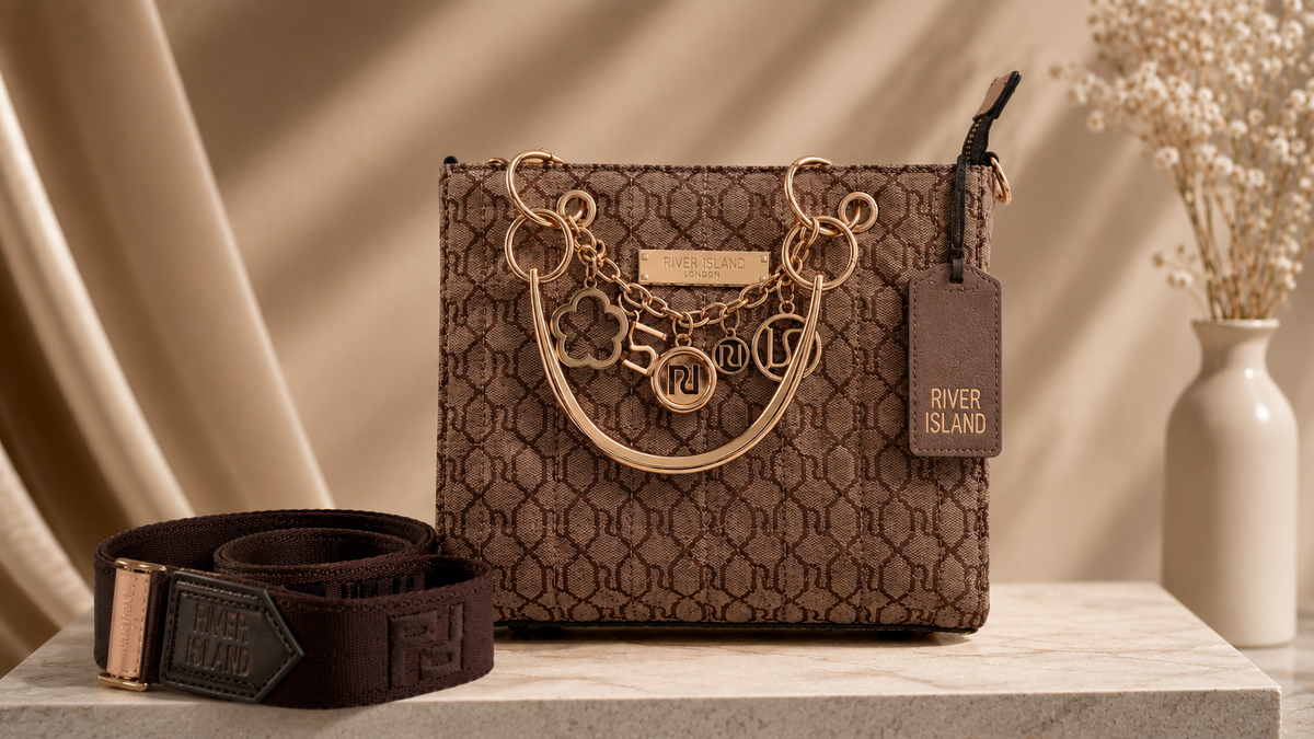 River Island Monogram Tote Bag