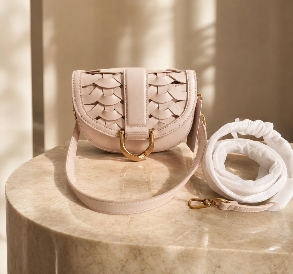 Mini Gabine Woven Saddle Bag