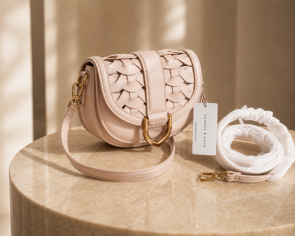 Mini Gabine Woven Saddle Bag