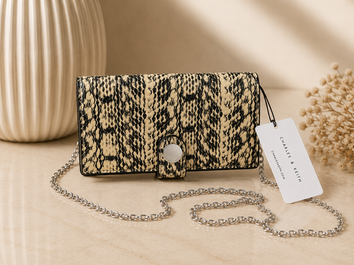 CHARLES & KEITH Faux-Leather Flap Wallet