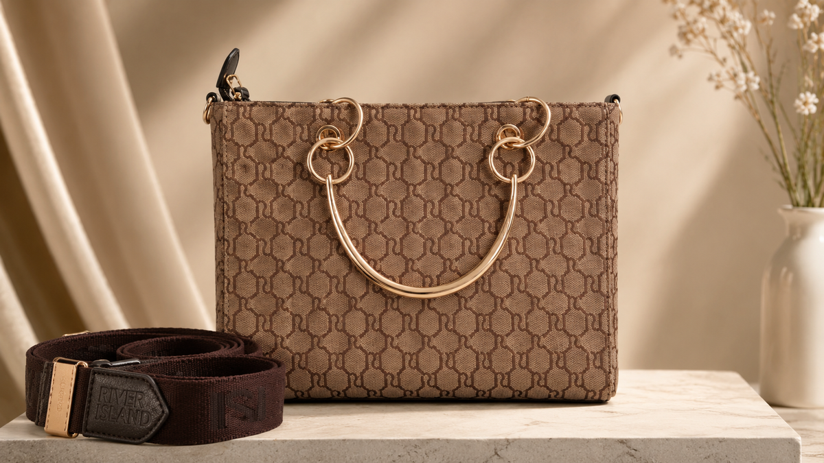 River Island Monogram Tote Bag