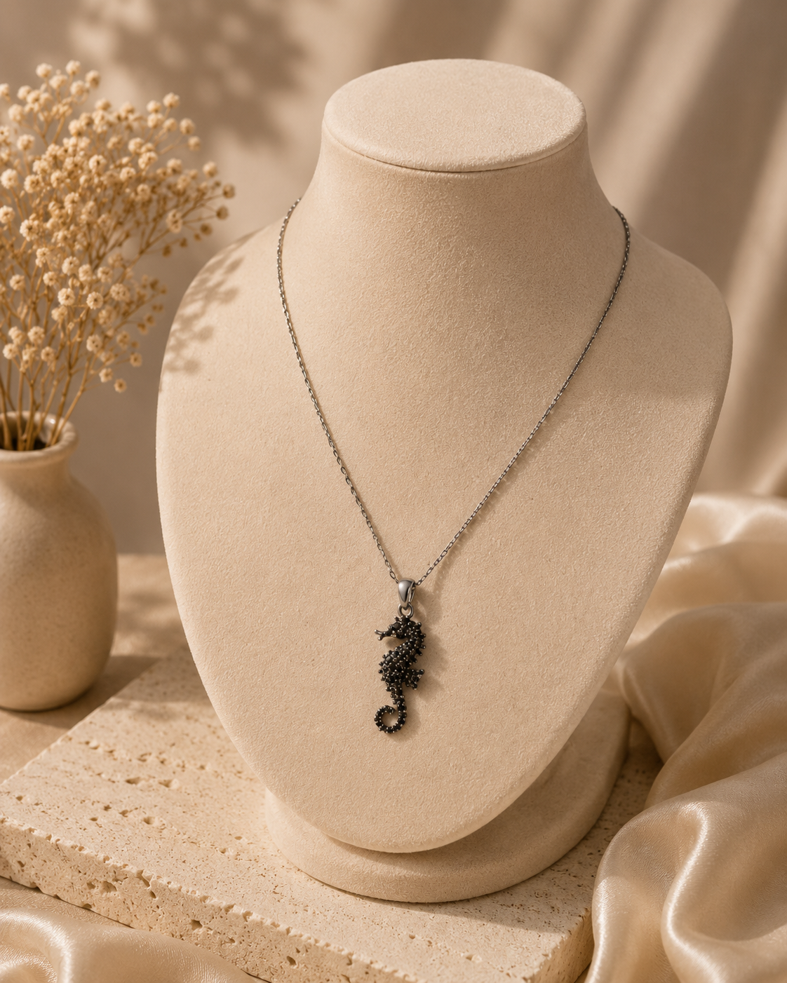 Seahorse Necklace Silver